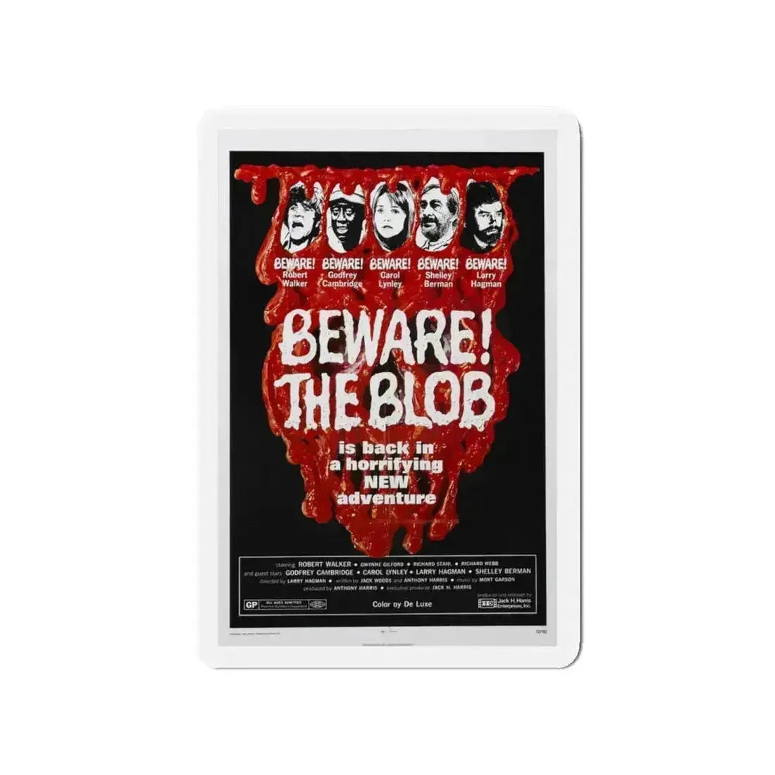 BEWARE! THE BLOB 1972 Movie Poster - Refrigerator Magnet - The Sticker Space