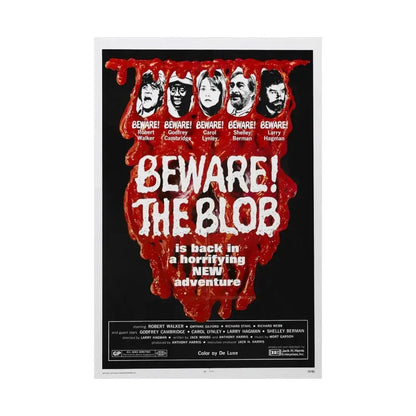 BEWARE! THE BLOB 1972 - Paper Movie Poster - The Sticker Space
