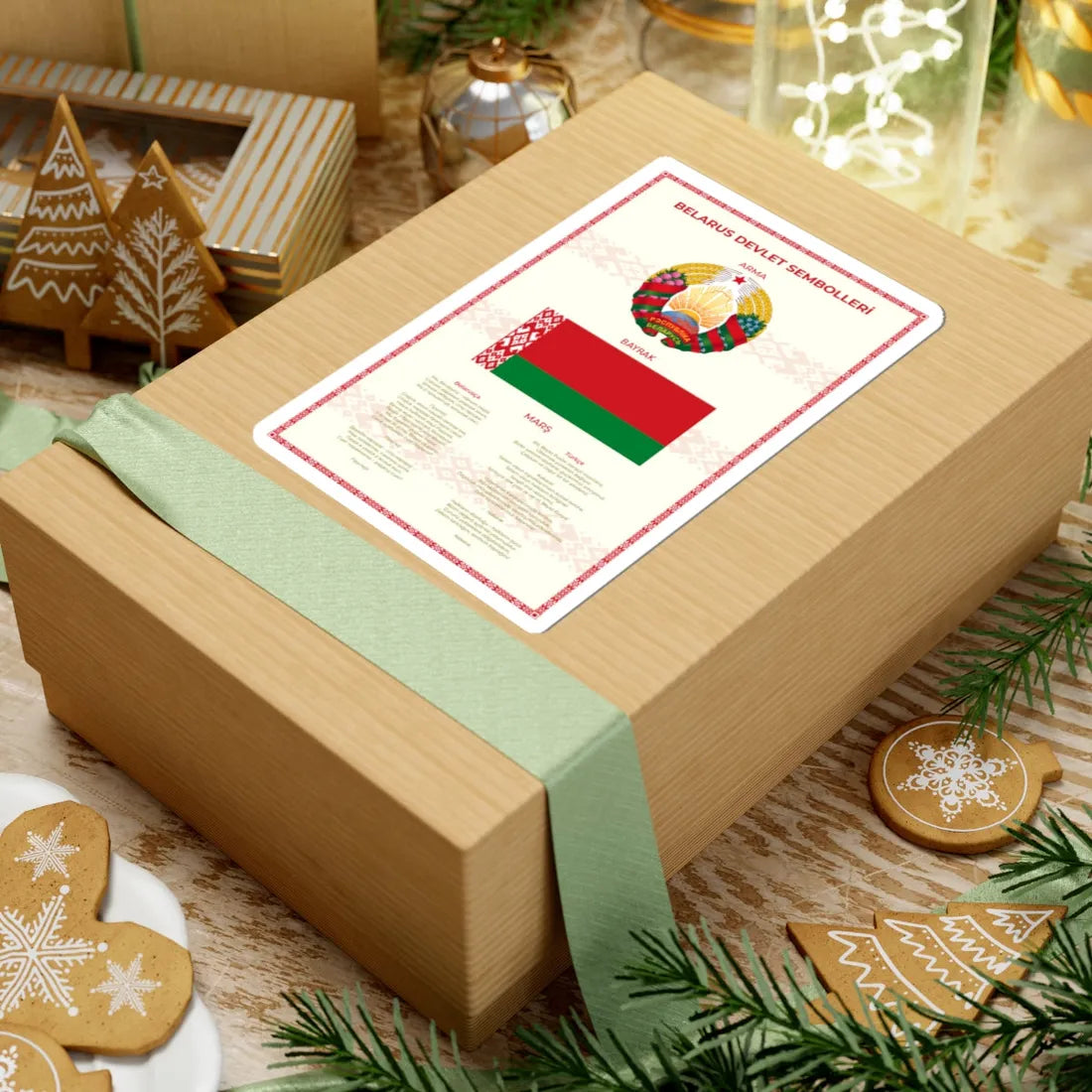 Beyaz Rusyanın Milli Sembolleri (Belarus) (Coat of Arms) STICKER Vinyl Kiss-Cut Decal - The Sticker Space