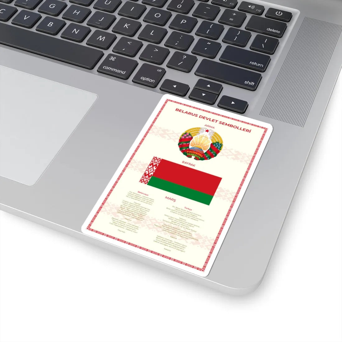 Beyaz Rusyanın Milli Sembolleri (Belarus) (Coat of Arms) STICKER Vinyl Kiss-Cut Decal - The Sticker Space