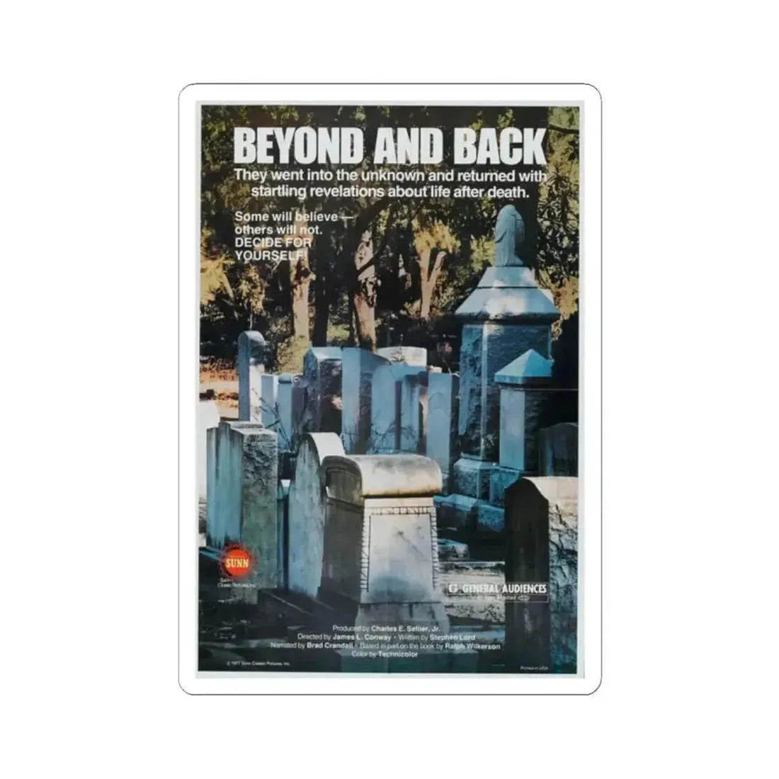 BEYOND AND BACK 1978 Movie Poster - STICKER Vinyl Kiss-Cut Decal 2 Inch White - The Sticker Space