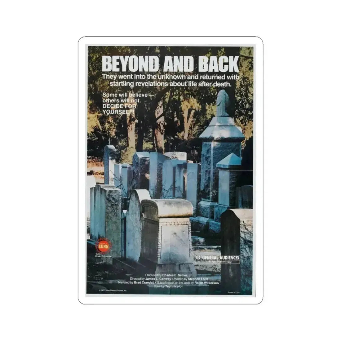 BEYOND AND BACK 1978 Movie Poster - STICKER Vinyl Kiss-Cut Decal 4 Inch White - The Sticker Space