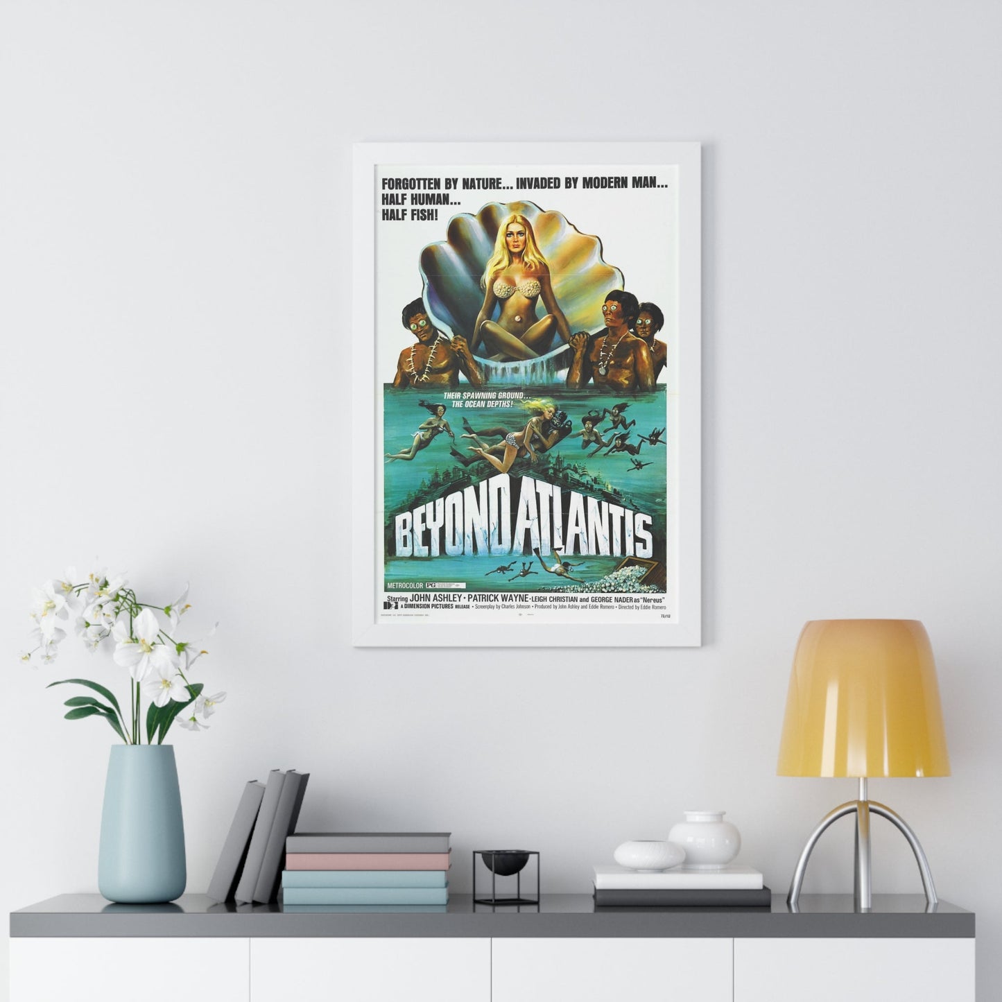 BEYOND ATLANTIS 1973 - Framed Movie Poster-The Sticker Space