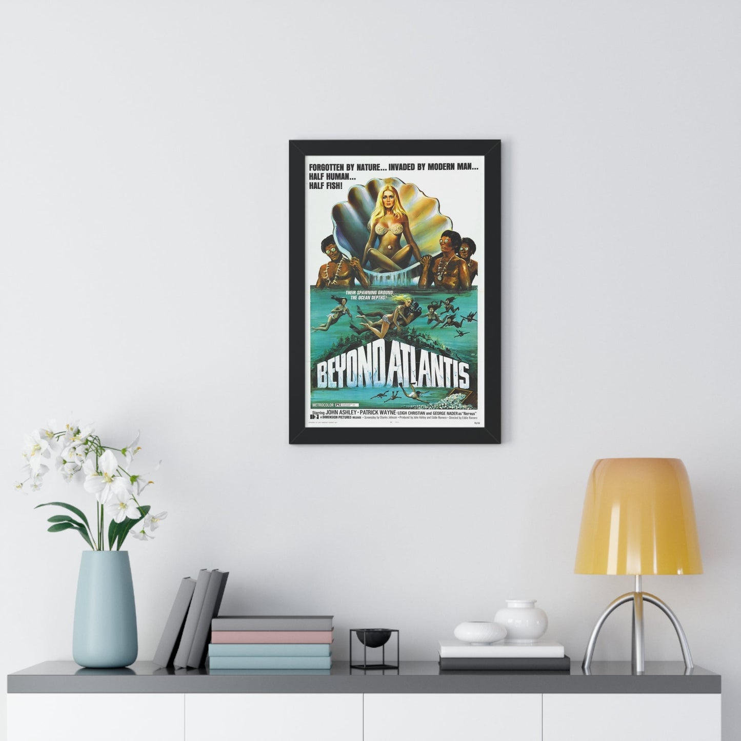 BEYOND ATLANTIS 1973 - Framed Movie Poster-The Sticker Space