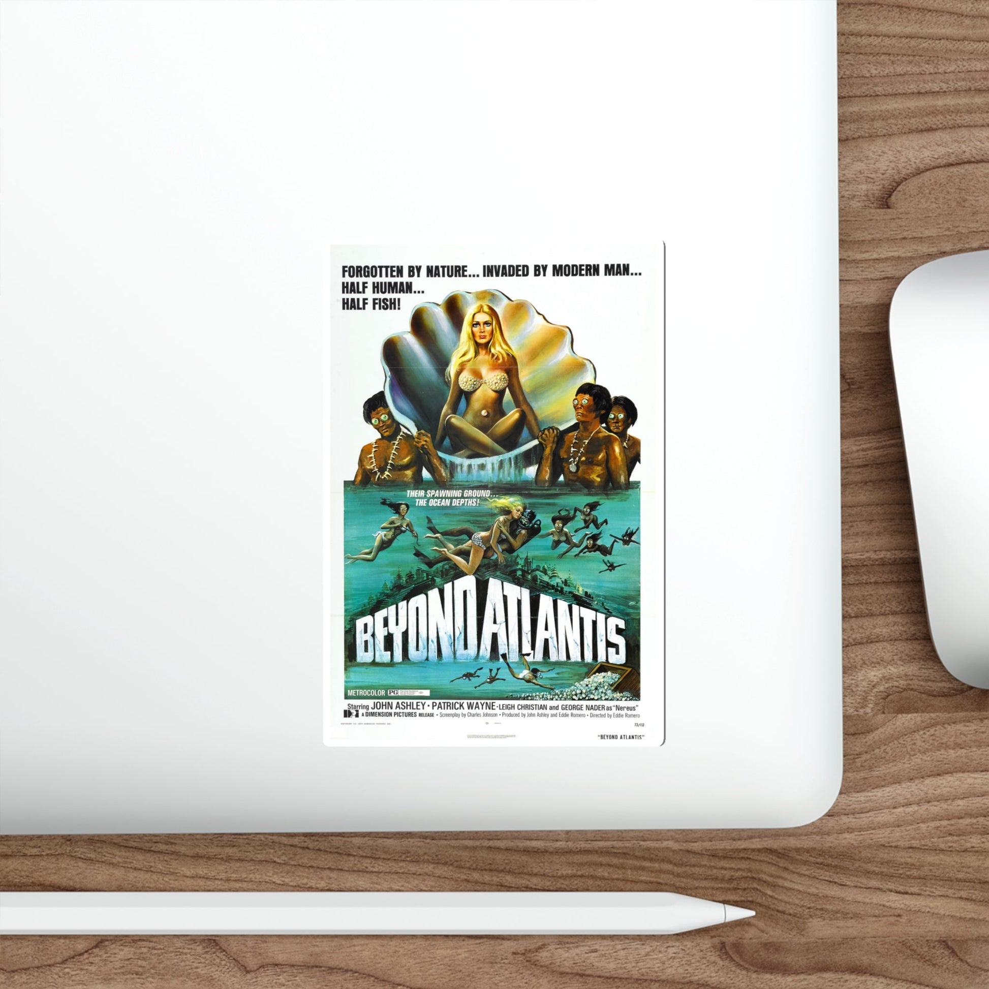 BEYOND ATLANTIS 1973 Movie Poster STICKER Vinyl Die-Cut Decal-The Sticker Space