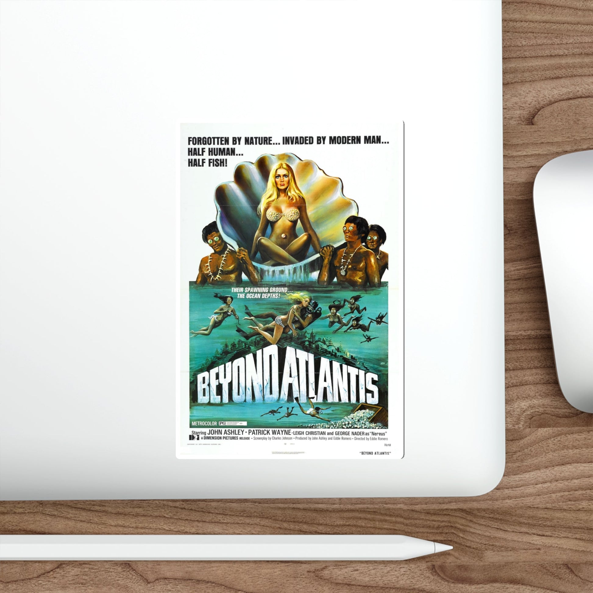 BEYOND ATLANTIS 1973 Movie Poster STICKER Vinyl Die-Cut Decal-The Sticker Space