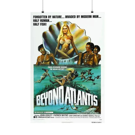 BEYOND ATLANTIS 1973 - Paper Movie Poster 24″ x 36″ Matte - The Sticker Space