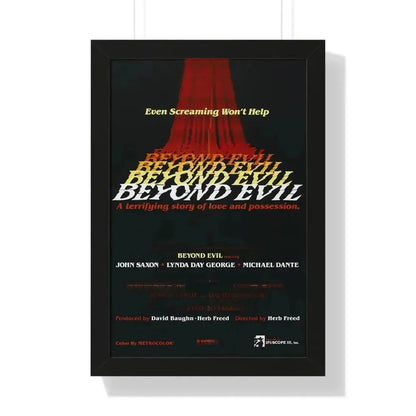 BEYOND EVIL (TEASER) 1980 - Framed Movie Poster 16″ x 24″ Black - The Sticker Space