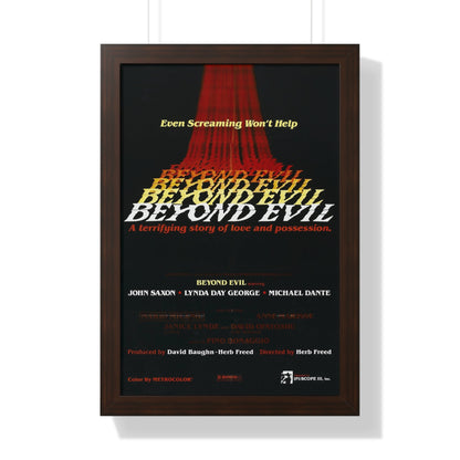 BEYOND EVIL (TEASER) 1980 - Framed Movie Poster-16″ x 24″-The Sticker Space