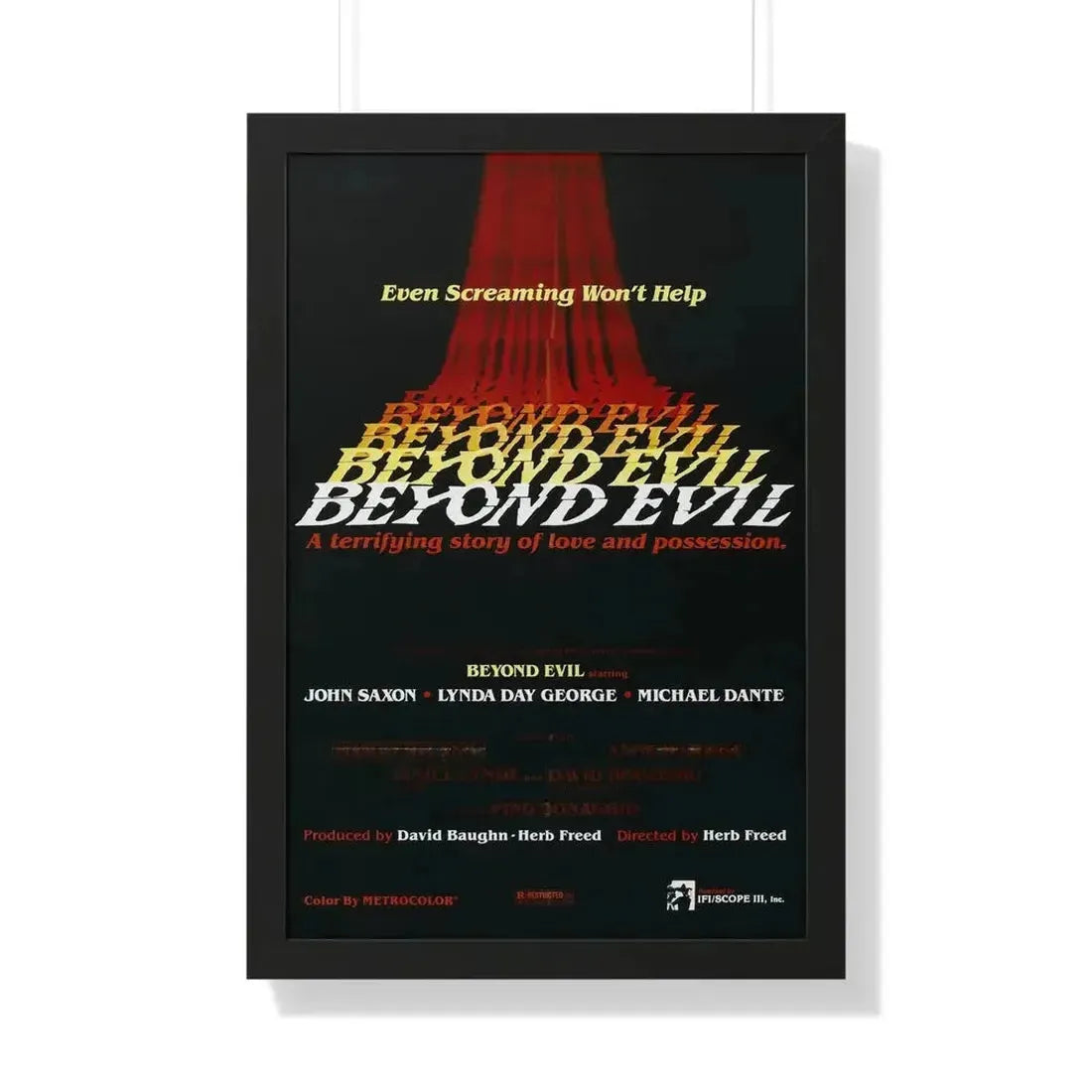 BEYOND EVIL (TEASER) 1980 - Framed Movie Poster - The Sticker Space
