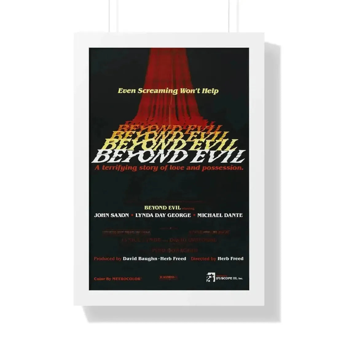 BEYOND EVIL (TEASER) 1980 - Framed Movie Poster - The Sticker Space