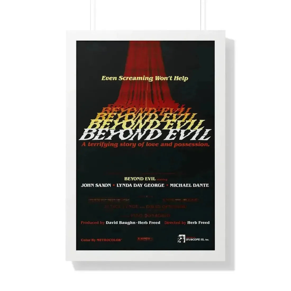 BEYOND EVIL (TEASER) 1980 - Framed Movie Poster - The Sticker Space