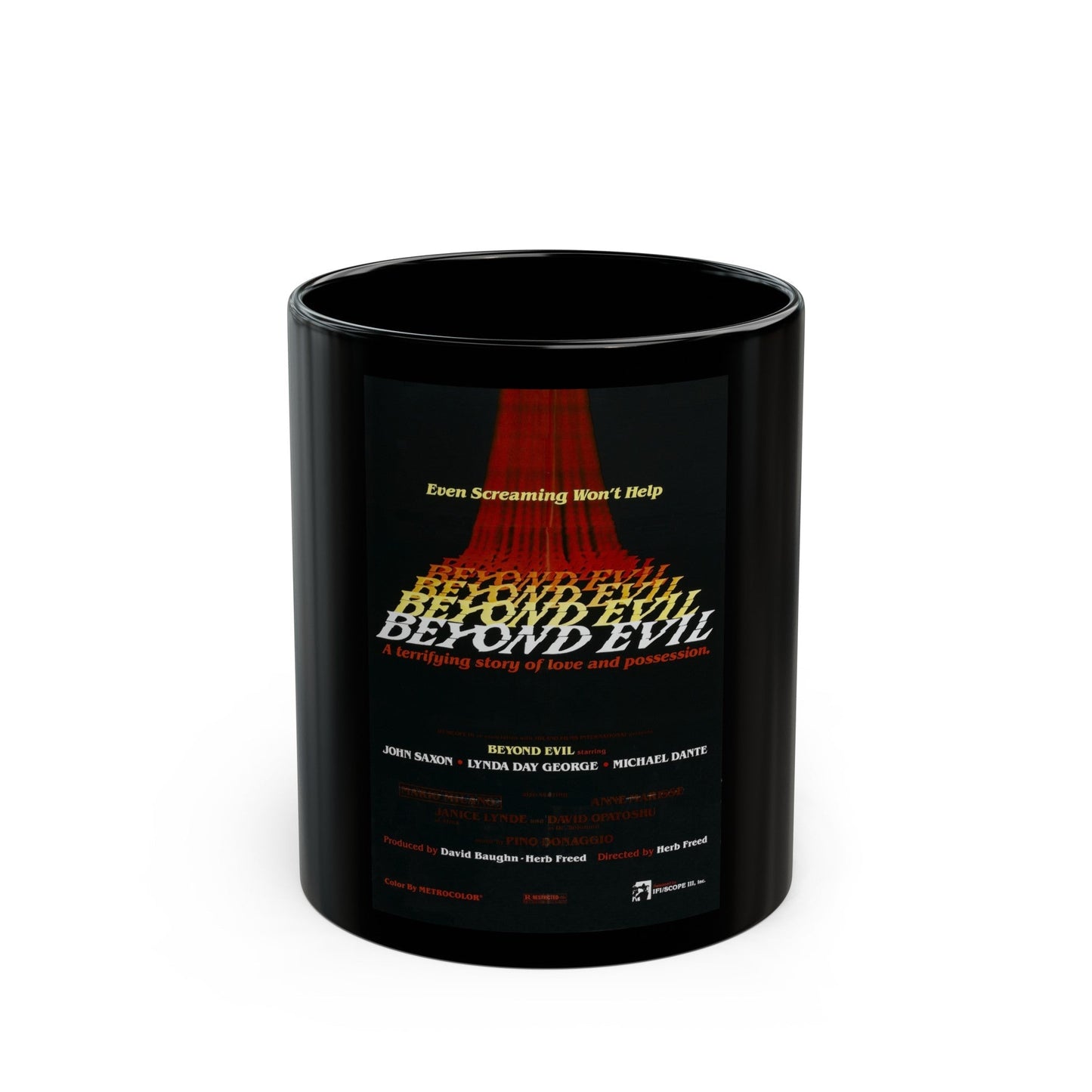 BEYOND EVIL (TEASER) 1980 Movie Poster - Black Coffee Mug-11oz-The Sticker Space