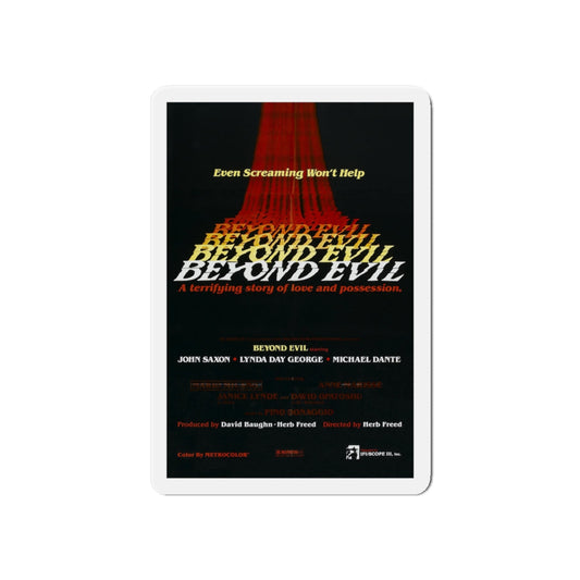 BEYOND EVIL (TEASER) 1980 Movie Poster - Die-Cut Magnet-6 × 6"-The Sticker Space