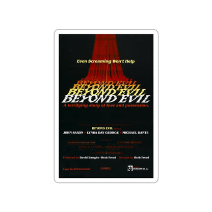 BEYOND EVIL (TEASER) 1980 Movie Poster STICKER Vinyl Die-Cut Decal-2 Inch-The Sticker Space