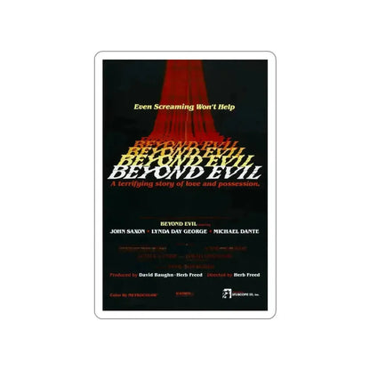 BEYOND EVIL (TEASER) 1980 Movie Poster STICKER Vinyl Die-Cut Decal 3 Inch - The Sticker Space