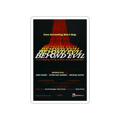 BEYOND EVIL (TEASER) 1980 Movie Poster STICKER Vinyl Die-Cut Decal-4 Inch-The Sticker Space