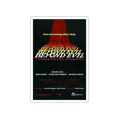 BEYOND EVIL (TEASER) 1980 Movie Poster STICKER Vinyl Die-Cut Decal 4 Inch - The Sticker Space