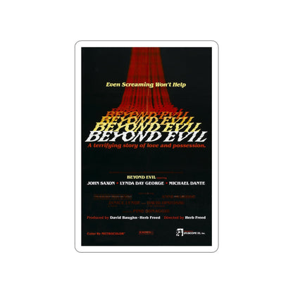 BEYOND EVIL (TEASER) 1980 Movie Poster STICKER Vinyl Die-Cut Decal-5 Inch-The Sticker Space