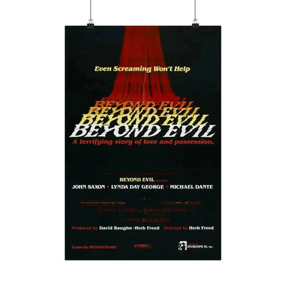 BEYOND EVIL (TEASER) 1980 - Paper Movie Poster 16″ x 24″ Matte - The Sticker Space