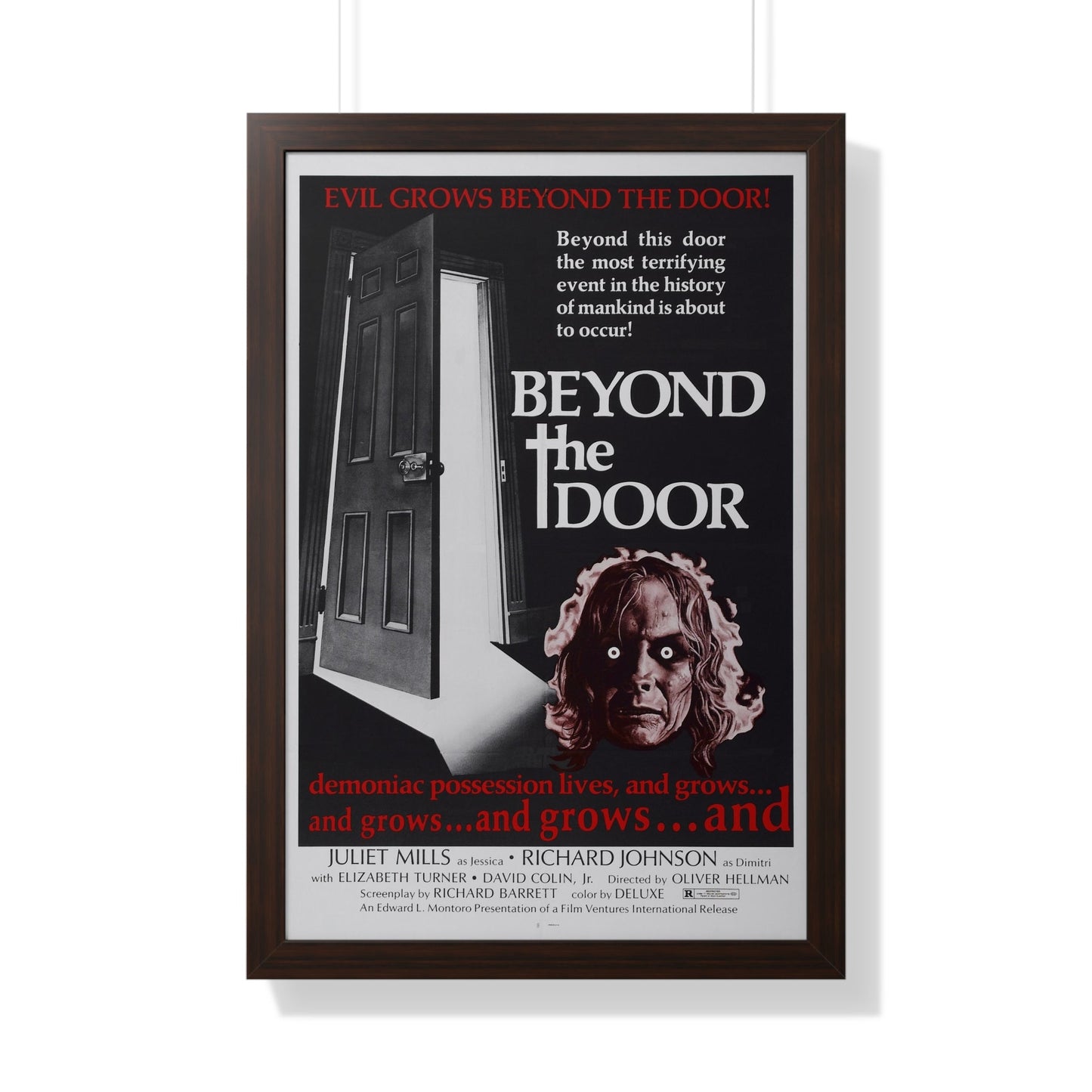 BEYOND THE DOOR 1974 - Framed Movie Poster-20" x 30"-The Sticker Space