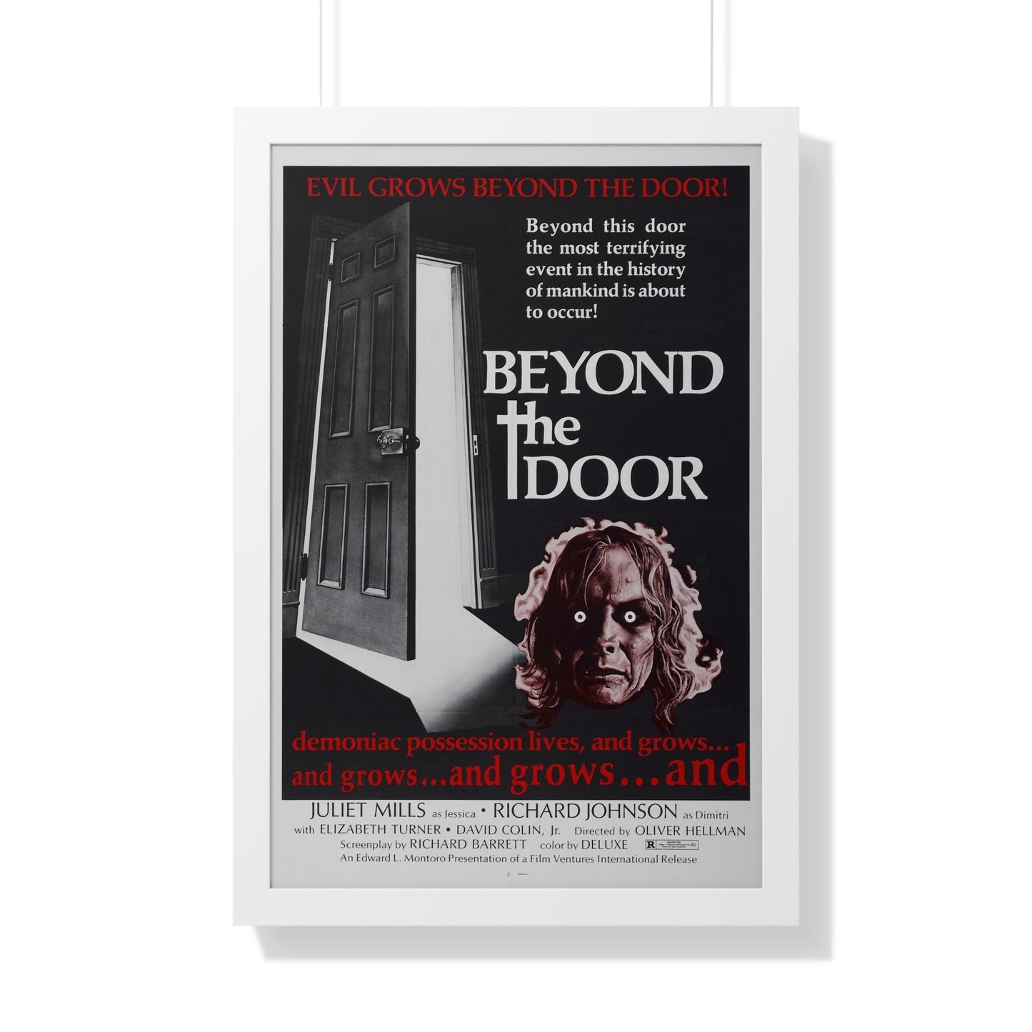 BEYOND THE DOOR 1974 - Framed Movie Poster-20" x 30"-The Sticker Space