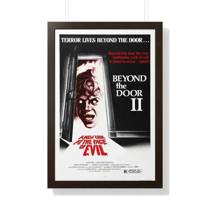 BEYOND THE DOOR II aka SHOCK 1977 - Framed Movie Poster 20" x 30" Walnut - The Sticker Space