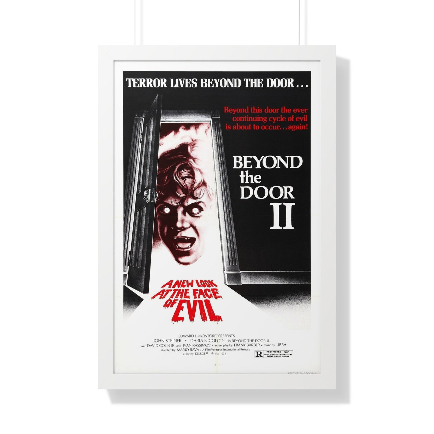 BEYOND THE DOOR II aka SHOCK 1977 - Framed Movie Poster-20" x 30"-The Sticker Space