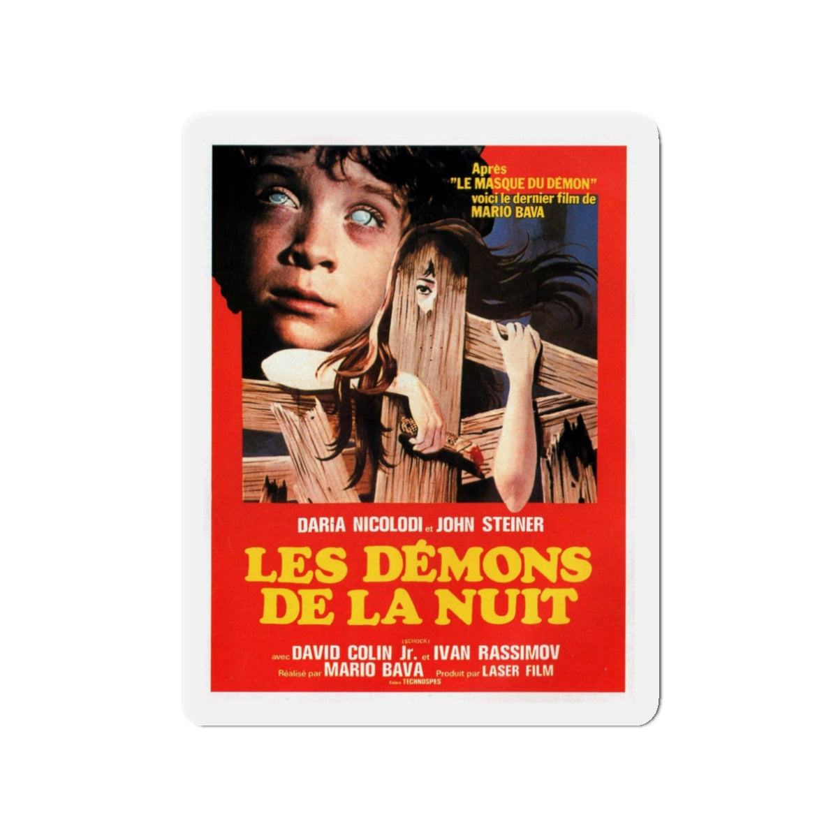 BEYOND THE DOOR II aka SHOCK (FRENCH) 1977 Movie Poster - Die-Cut Magnet-3" x 3"-The Sticker Space