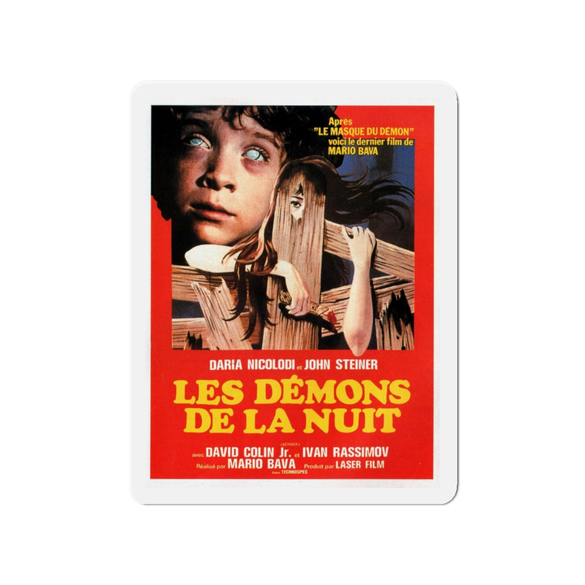 BEYOND THE DOOR II aka SHOCK (FRENCH) 1977 Movie Poster - Die-Cut Magnet-4" x 4"-The Sticker Space