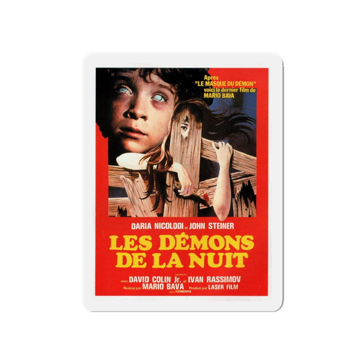 BEYOND THE DOOR II aka SHOCK (FRENCH) 1977 Movie Poster - Die-Cut Magnet-5" x 5"-The Sticker Space