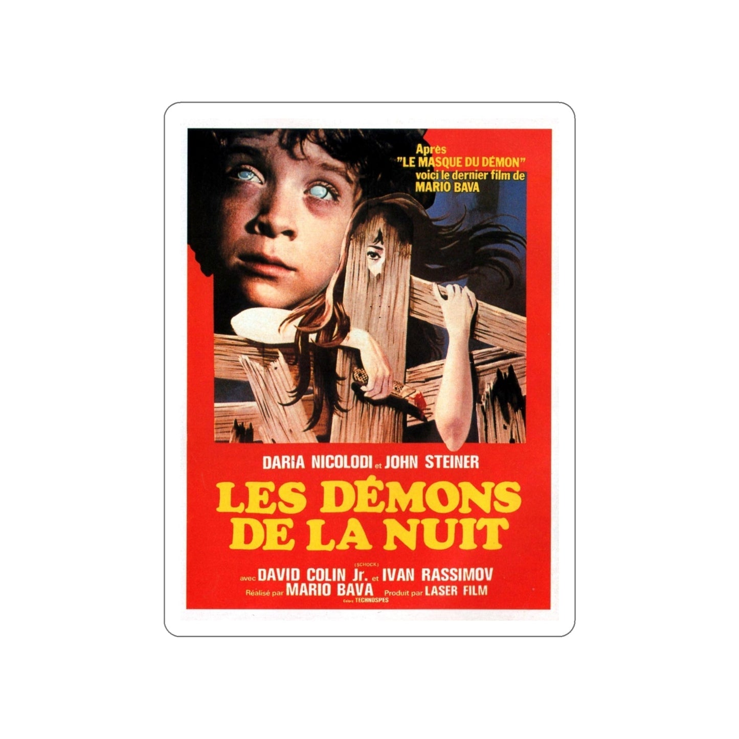 BEYOND THE DOOR II aka SHOCK (FRENCH) 1977 Movie Poster STICKER Vinyl Die-Cut Decal-6 Inch-The Sticker Space