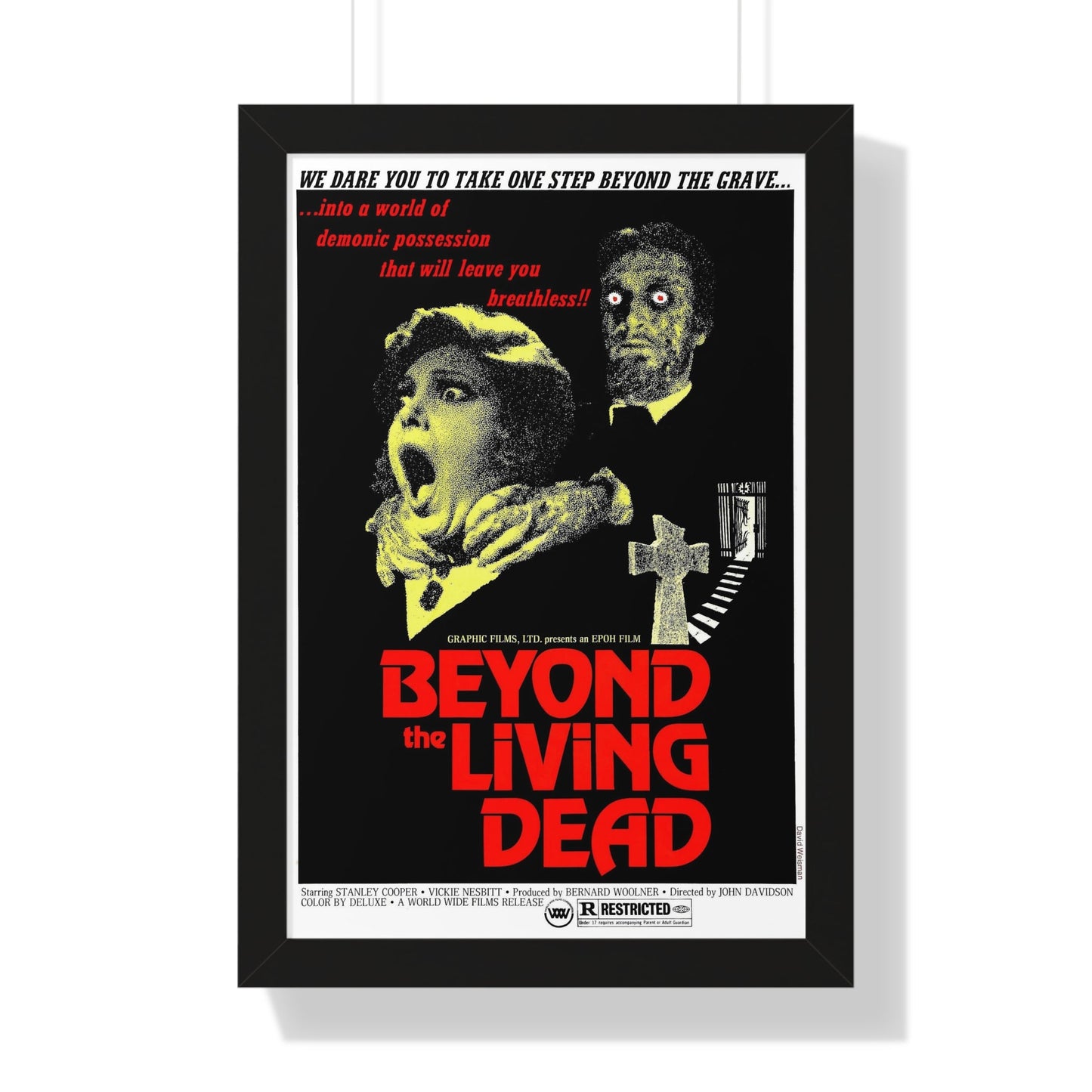 BEYOND THE LIVING DEAD (THE HANGING WOMAN) 1973 - Framed Movie Poster-16″ x 24″-The Sticker Space