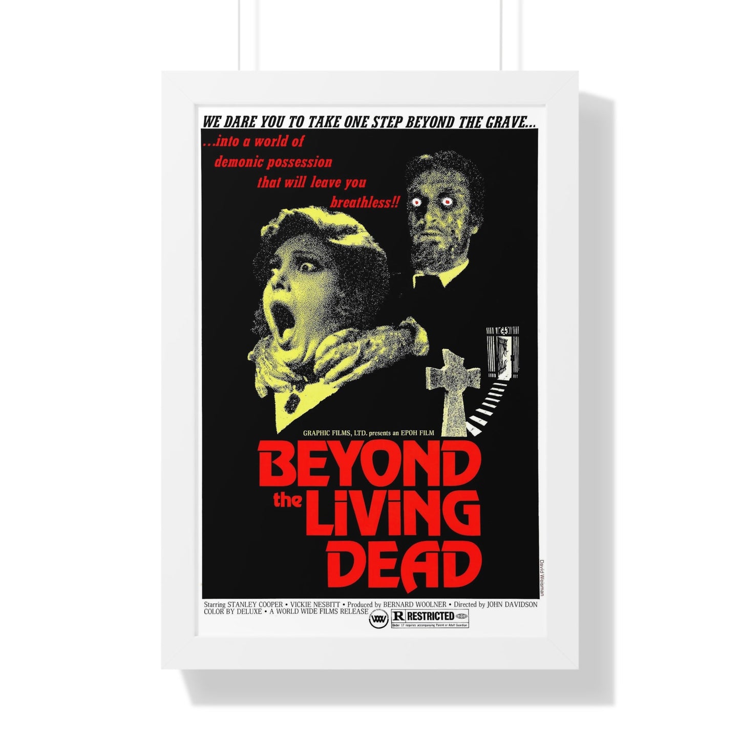 BEYOND THE LIVING DEAD (THE HANGING WOMAN) 1973 - Framed Movie Poster-16″ x 24″-The Sticker Space