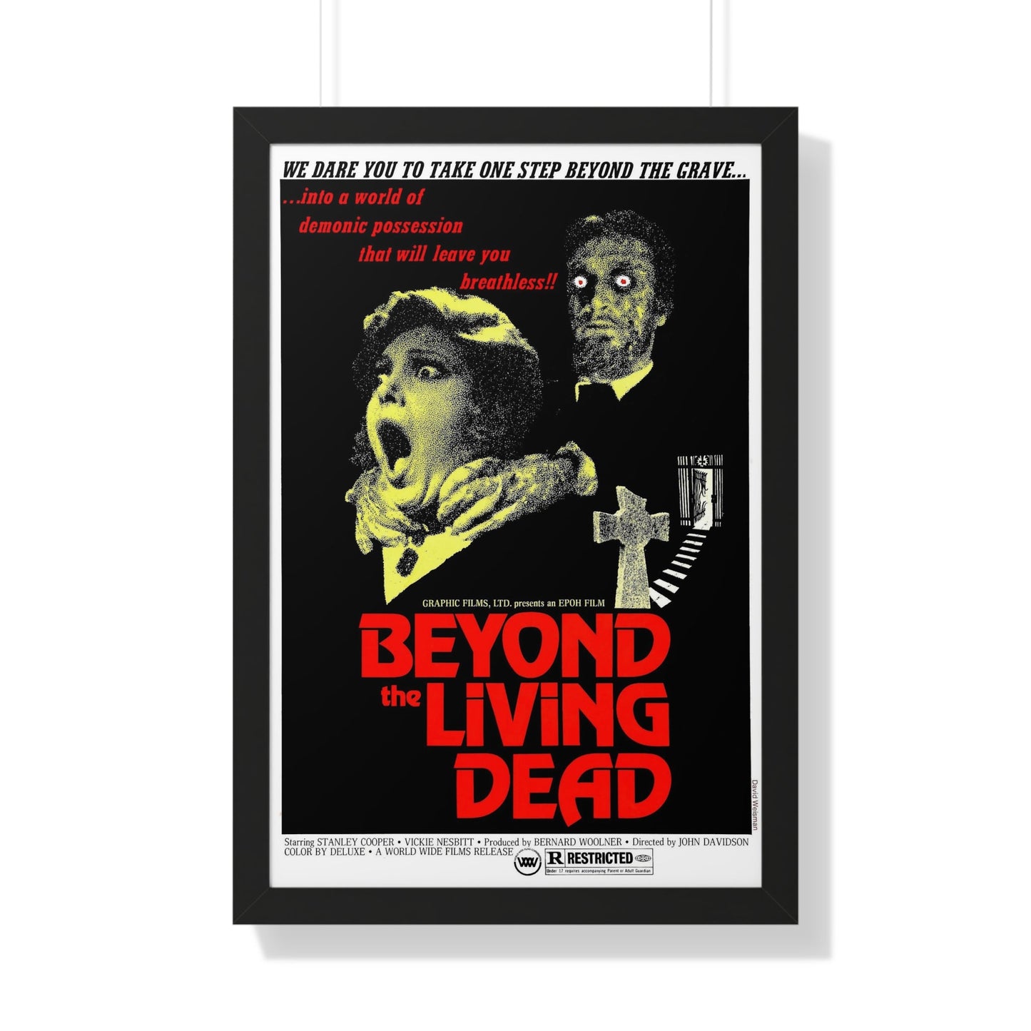 BEYOND THE LIVING DEAD (THE HANGING WOMAN) 1973 - Framed Movie Poster-20" x 30"-The Sticker Space