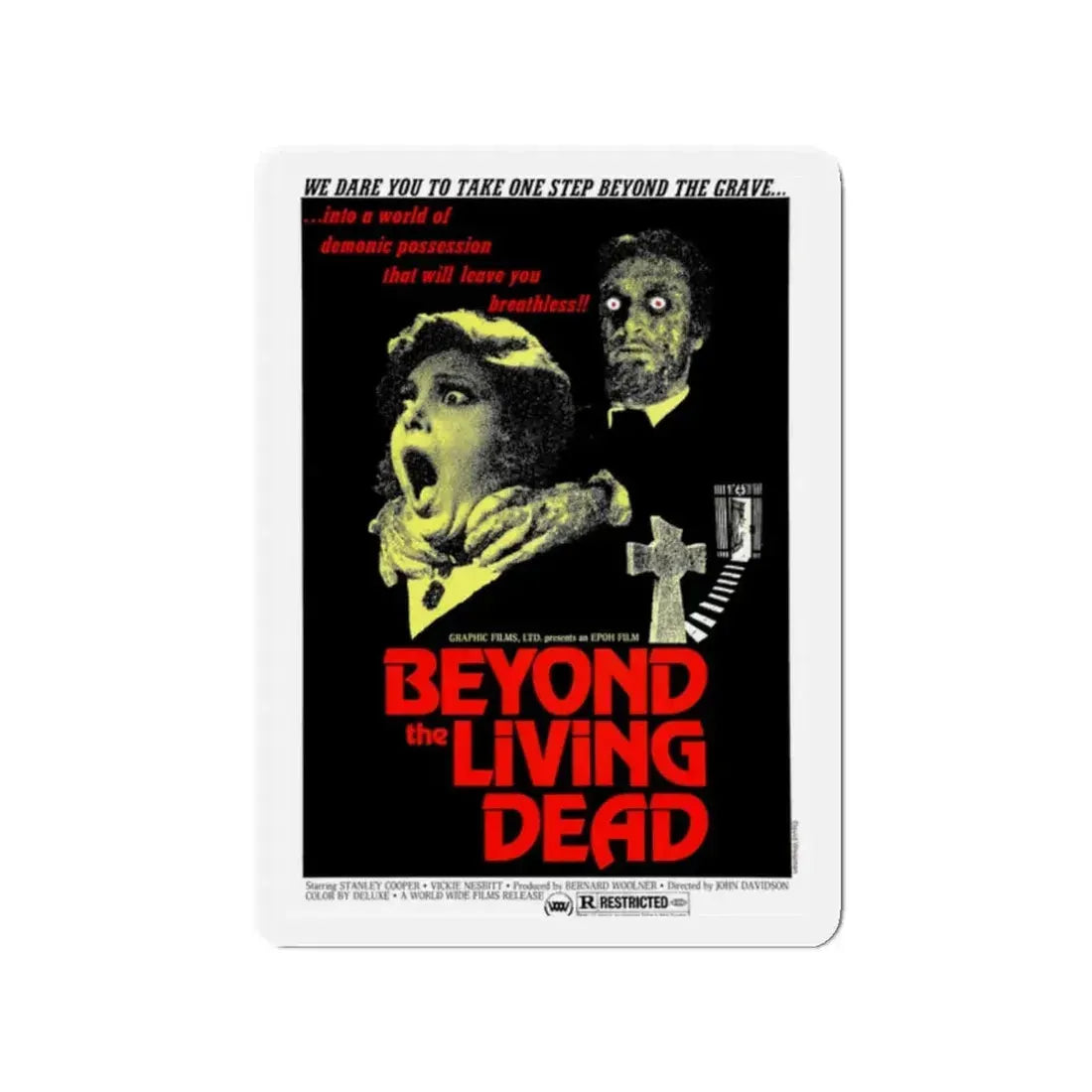 BEYOND THE LIVING DEAD (THE HANGING WOMAN) 1973 Movie Poster - Refrigerator Magnet 2 Inch - The Sticker Space