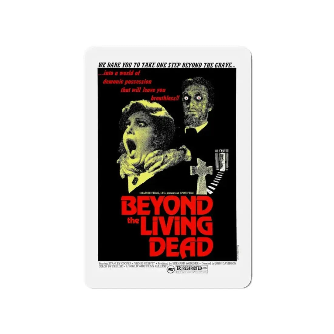 BEYOND THE LIVING DEAD (THE HANGING WOMAN) 1973 Movie Poster - Refrigerator Magnet 4 Inch - The Sticker Space