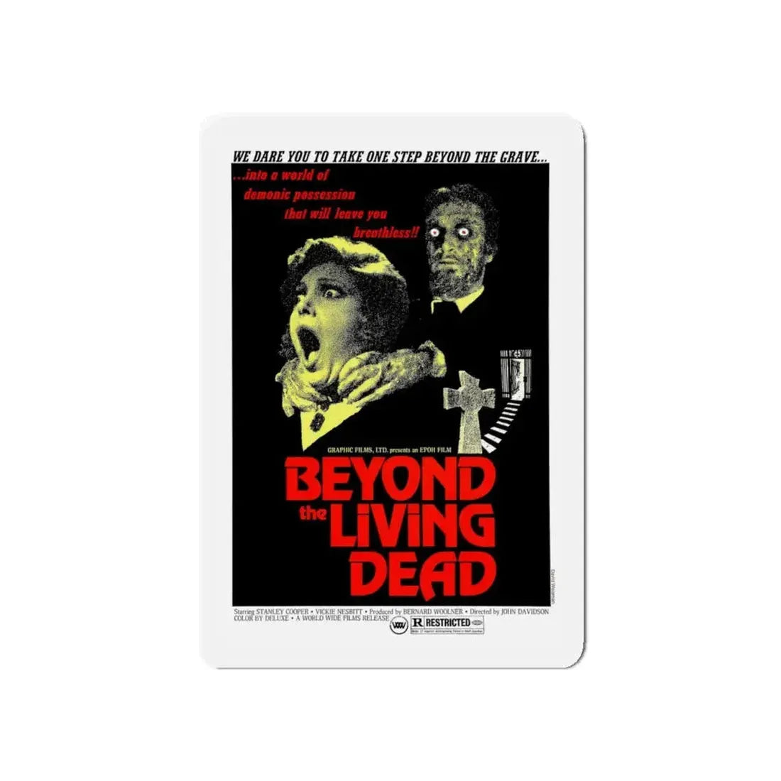 BEYOND THE LIVING DEAD (THE HANGING WOMAN) 1973 Movie Poster - Refrigerator Magnet 5 Inch - The Sticker Space