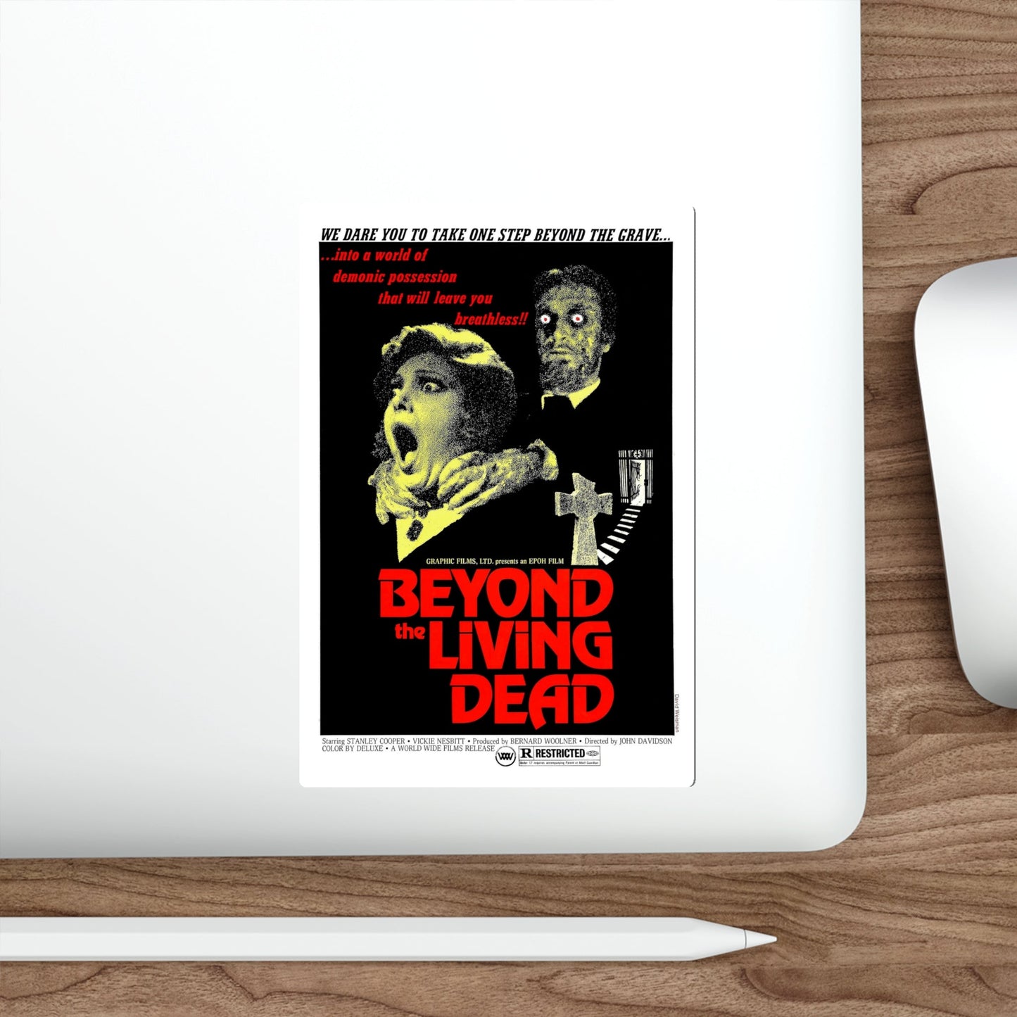 BEYOND THE LIVING DEAD (THE HANGING WOMAN) 1973 Movie Poster STICKER Vinyl Die-Cut Decal-The Sticker Space