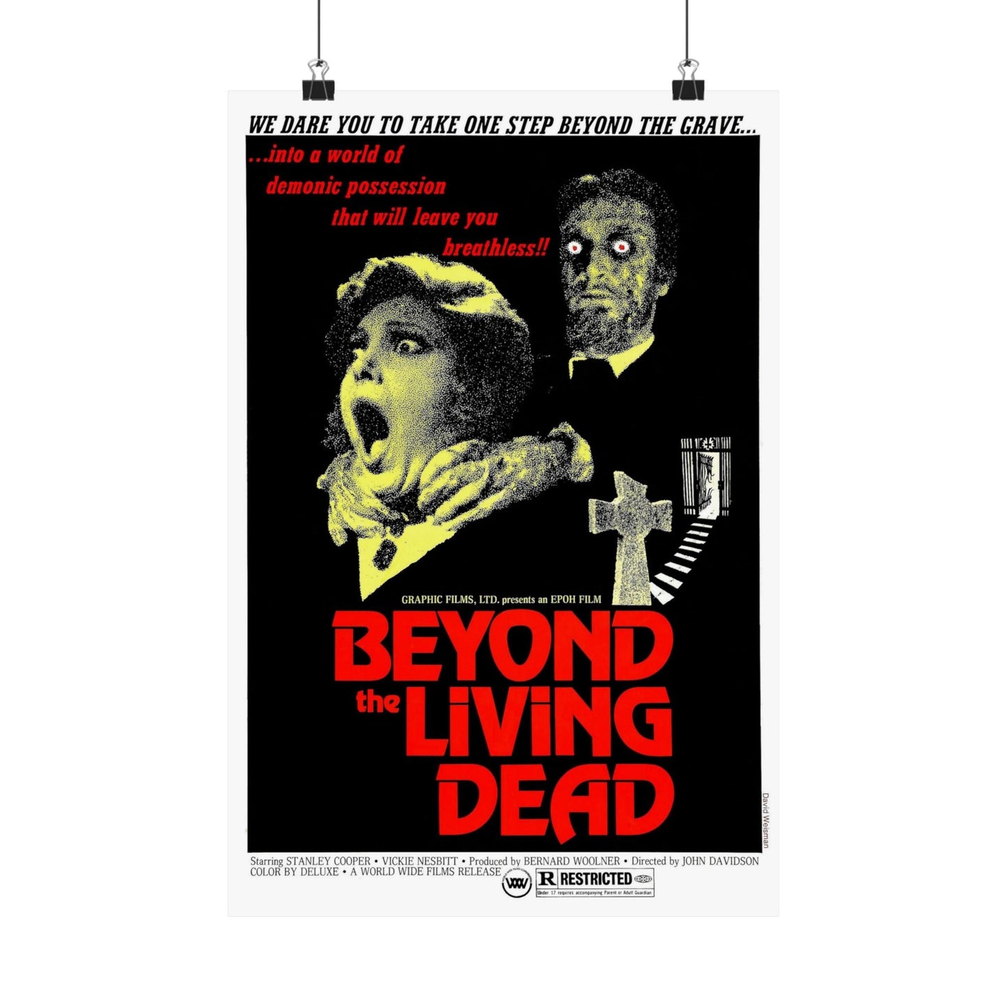 BEYOND THE LIVING DEAD (THE HANGING WOMAN) 1973 - Paper Movie Poster-12″ x 18″-The Sticker Space