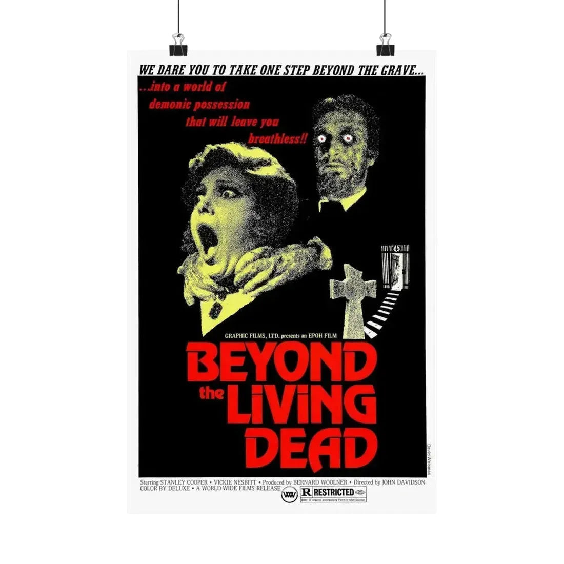 BEYOND THE LIVING DEAD (THE HANGING WOMAN) 1973 - Paper Movie Poster - The Sticker Space