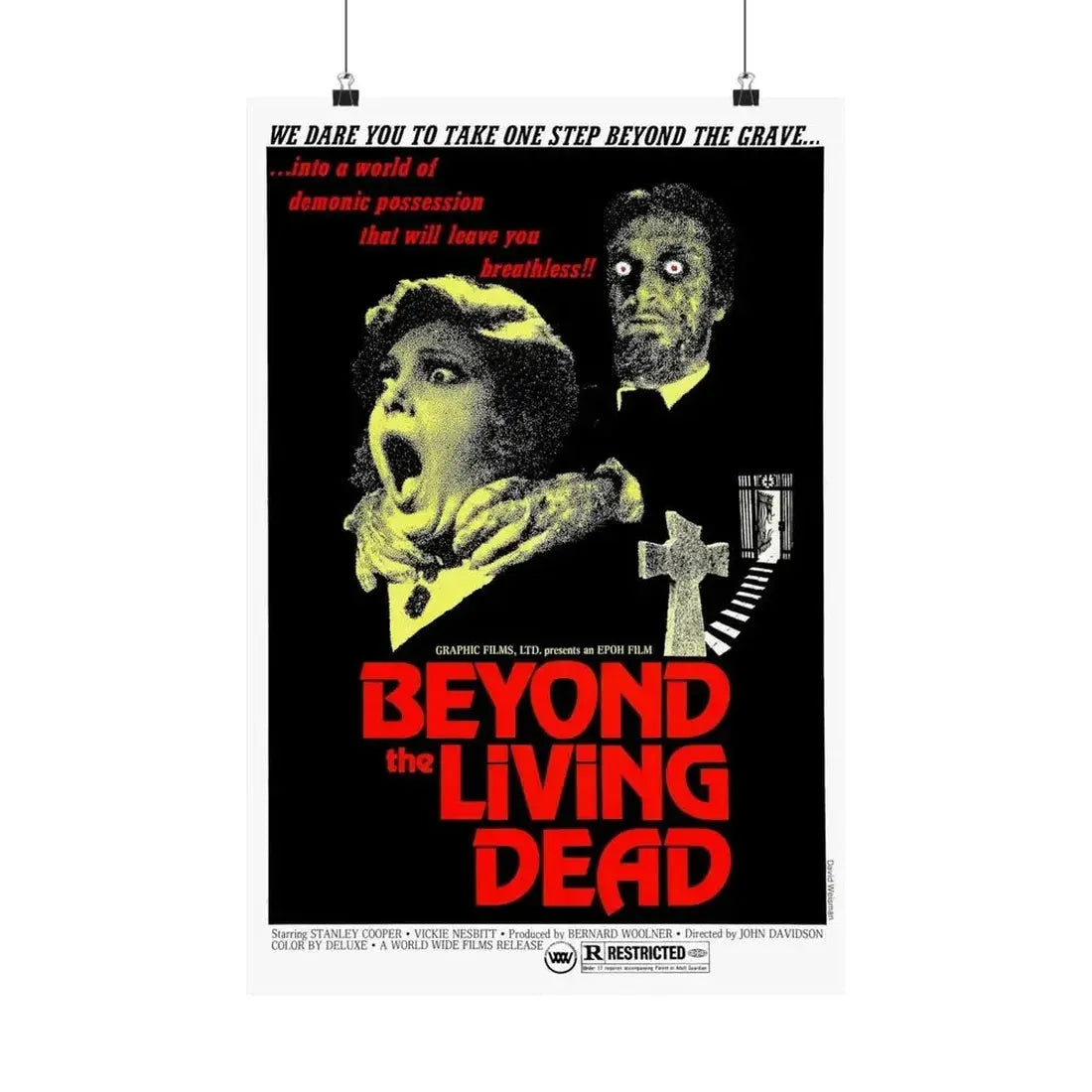 BEYOND THE LIVING DEAD (THE HANGING WOMAN) 1973 - Paper Movie Poster - The Sticker Space