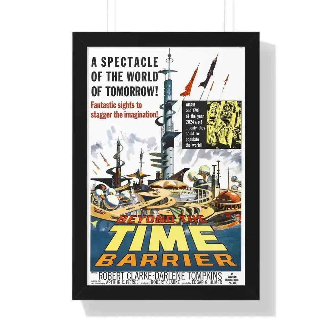 BEYOND THE TIME BARRIER (2) 1960 - Framed Movie Poster 16″ x 24″ Black - The Sticker Space