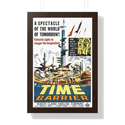 BEYOND THE TIME BARRIER (2) 1960 - Framed Movie Poster 16″ x 24″ Walnut - The Sticker Space