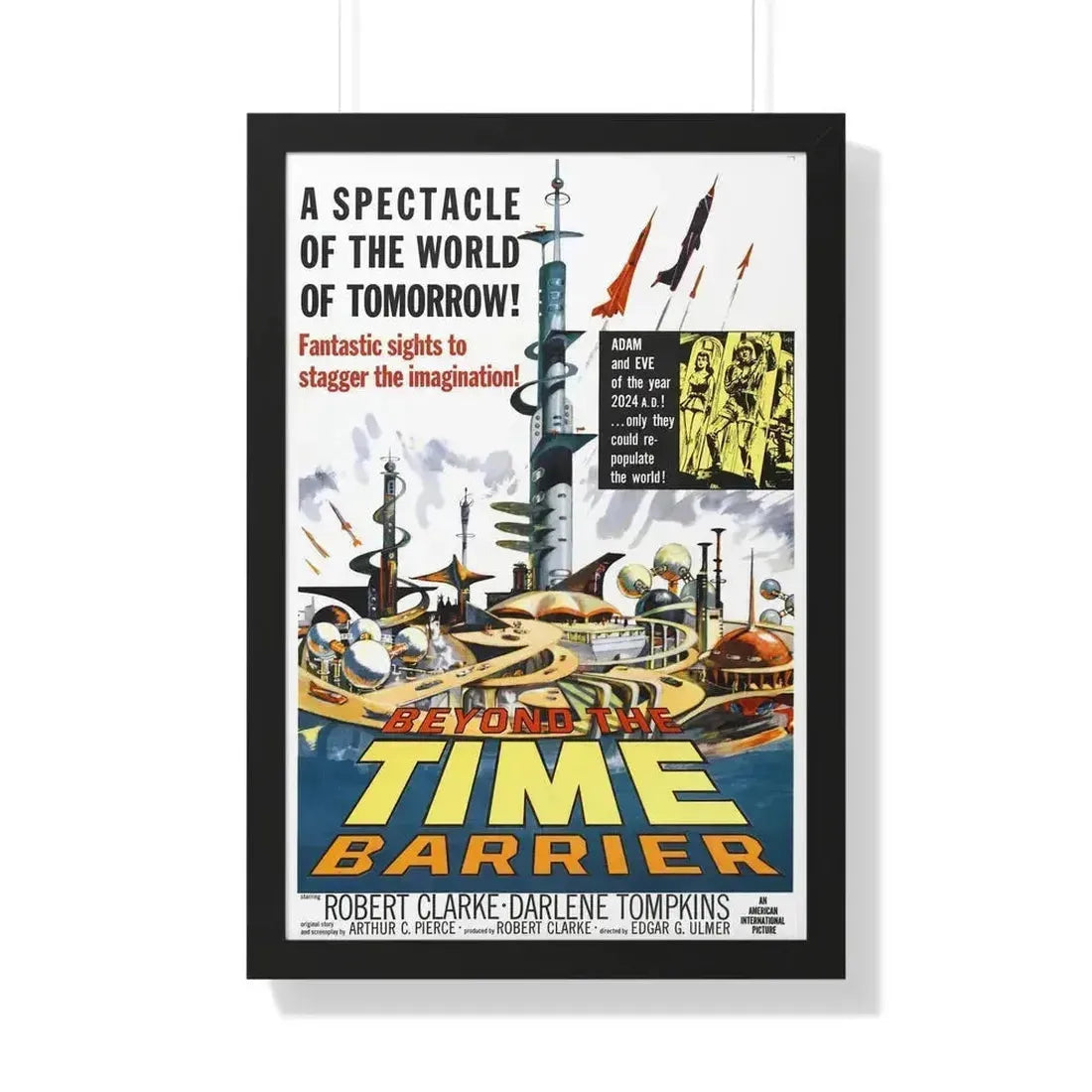 BEYOND THE TIME BARRIER (2) 1960 - Framed Movie Poster 20" x 30" Black - The Sticker Space