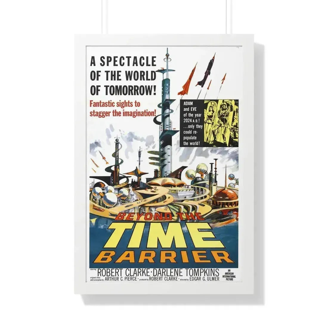 BEYOND THE TIME BARRIER (2) 1960 - Framed Movie Poster 20" x 30" White - The Sticker Space
