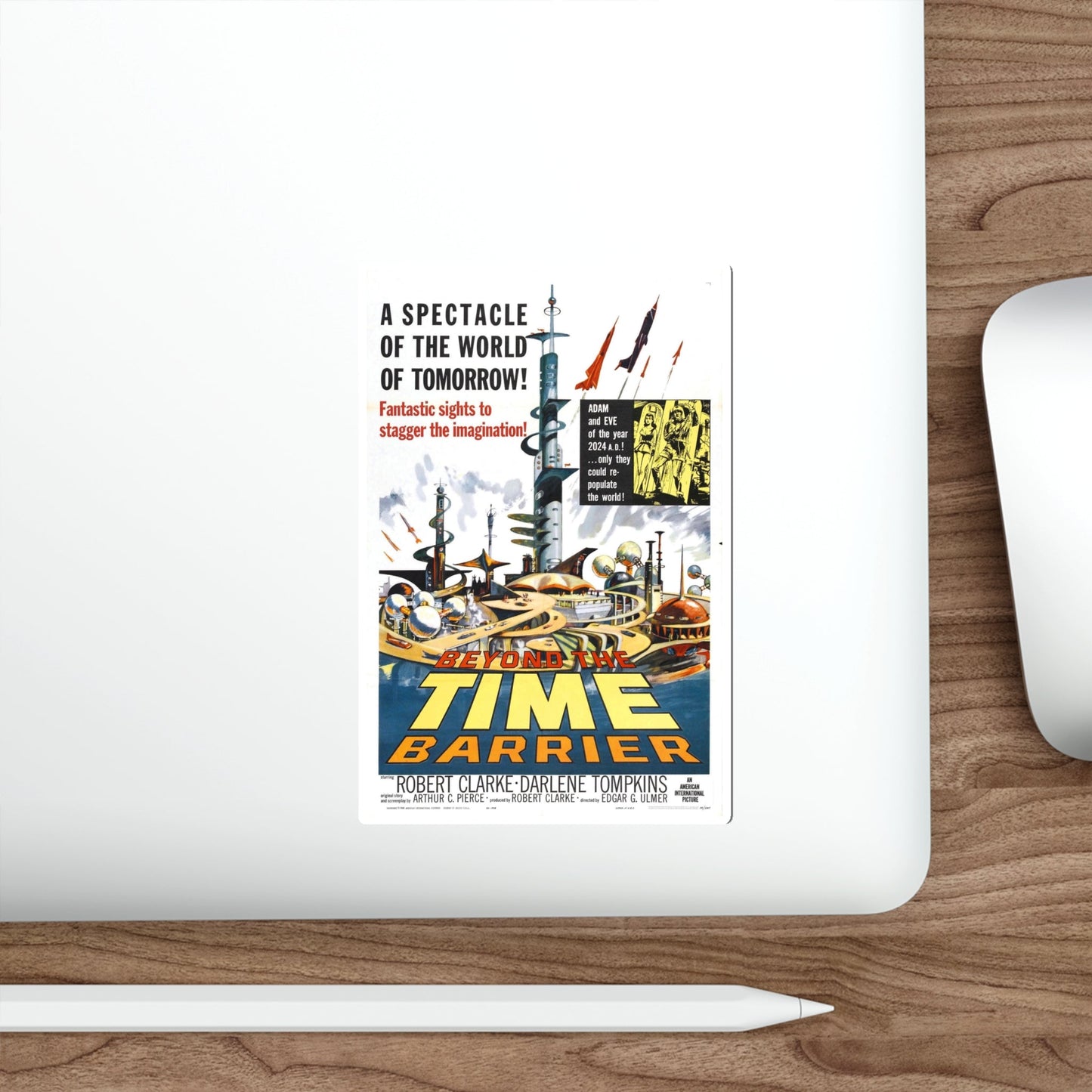 BEYOND THE TIME BARRIER (2) 1960 Movie Poster STICKER Vinyl Die-Cut Decal-The Sticker Space