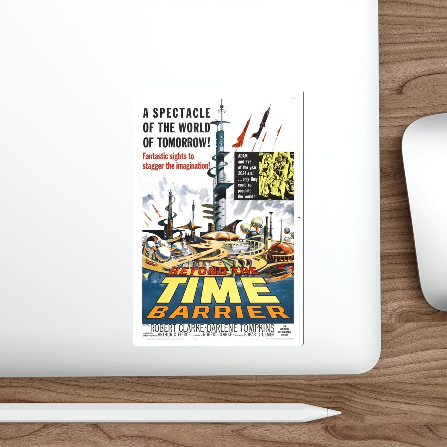 BEYOND THE TIME BARRIER (2) 1960 Movie Poster STICKER Vinyl Die-Cut Decal-The Sticker Space