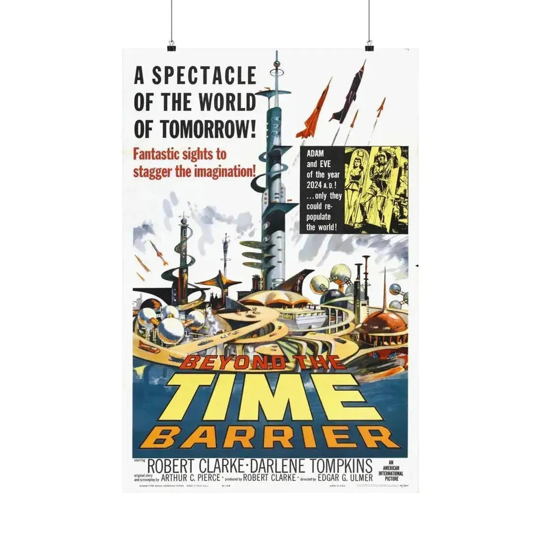 BEYOND THE TIME BARRIER (2) 1960 - Paper Movie Poster 24″ x 36″ Matte - The Sticker Space