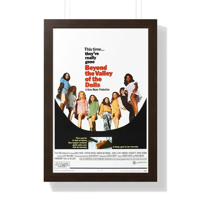 BEYOND THE VALLEY OF THE DOLLS 1970 - Framed Movie Poster 16″ x 24″ Walnut - The Sticker Space